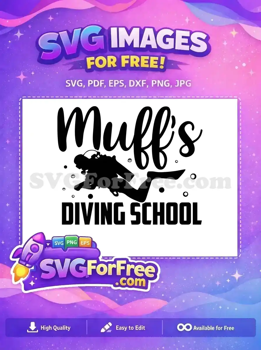 Free Black Scuba Diver Silhouette Free Muffs Diving School Diving Quotes Free SVG
