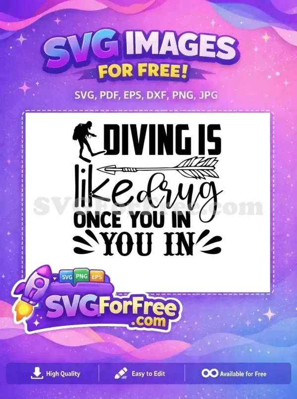 Free Scuba Diver Free Arrow Diving Quotes Free SVG
