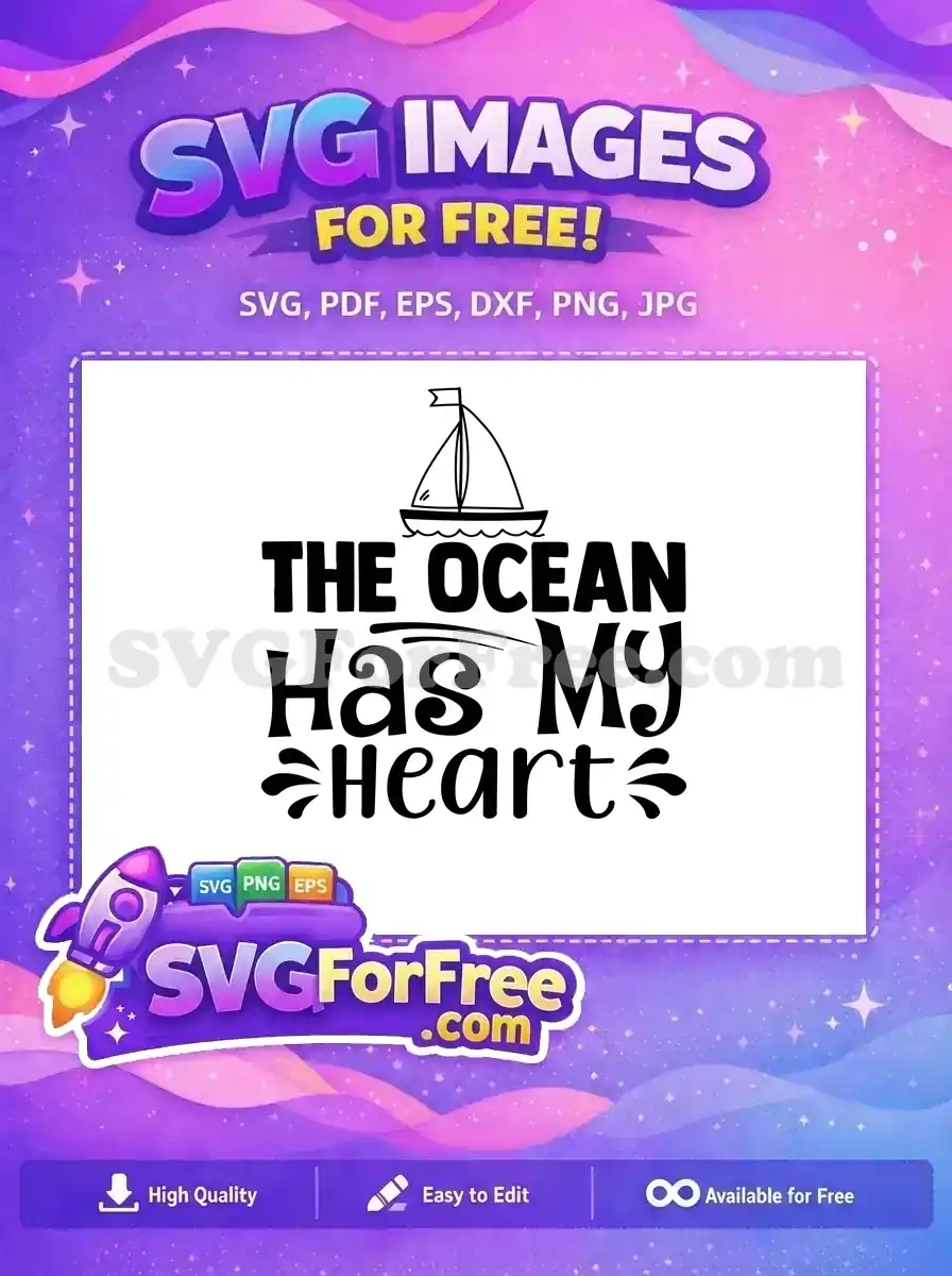 Free Ocean Boat Free Heart Diving Quotes Free SVG