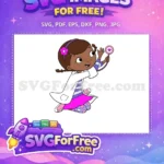 Free Freckled Doc McStuffins Free Heart Lollipop Disney Free SVG - Instant Download