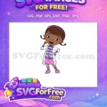 Free Smiling Doc McStuffins Free with Stethoscope Doc McStuffins Disney Free SVG - Instant Download