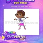 Free Smiling Freckled Doc McStuffins Free Disney Character Movie Free SVG - Instant Download