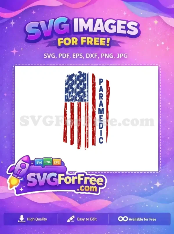 Free Distressed American Flag Free Paramedic Patriotic Movie Free SVG