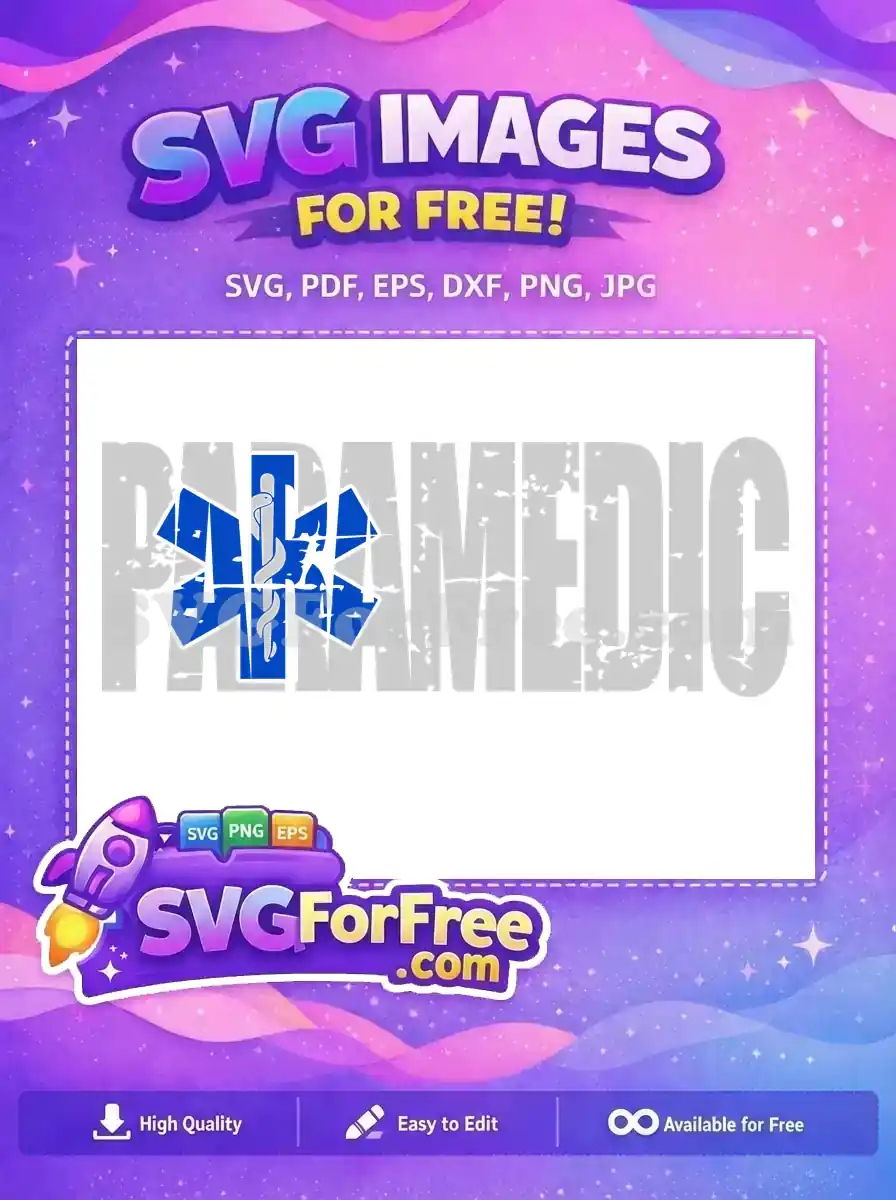 Free Distressed Paramedic Free Blue Star Doctor Nurse Free SVG
