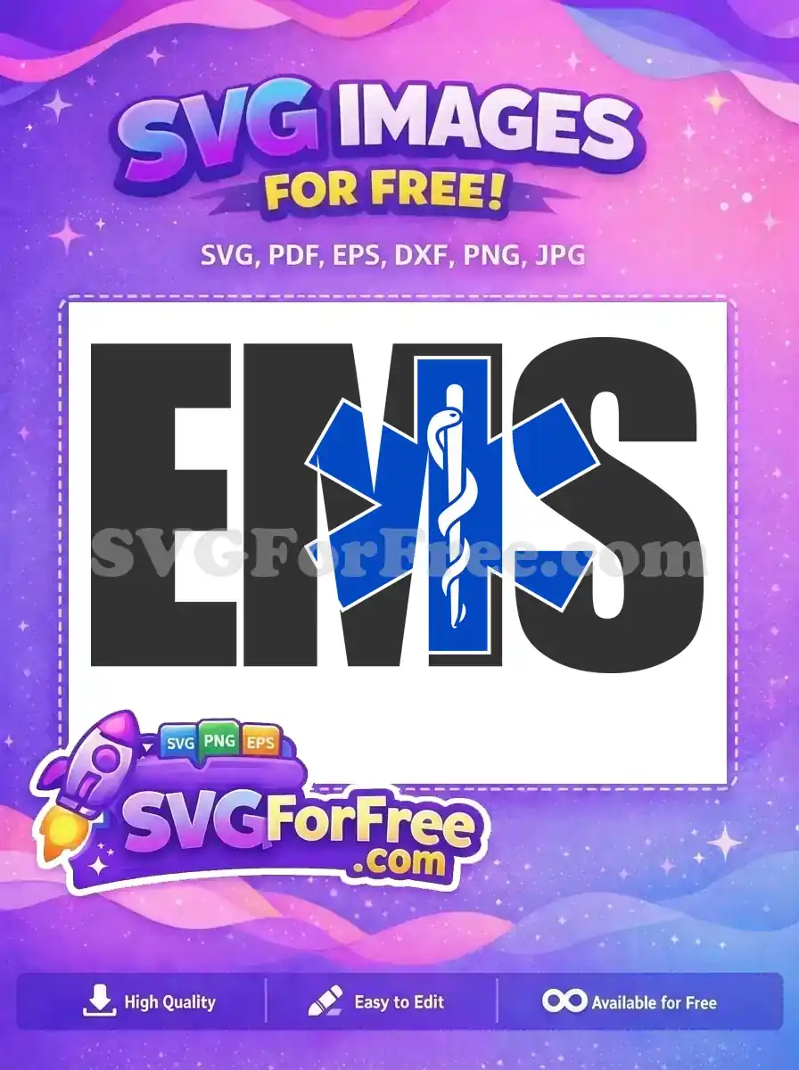 Free EMS Blue Star Free Caduceus Medical Quote Free SVG