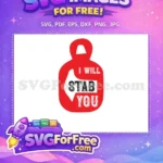 Free Doctor Nurse Red I Will Stab You Free Quotes Free SVG - Instant Download