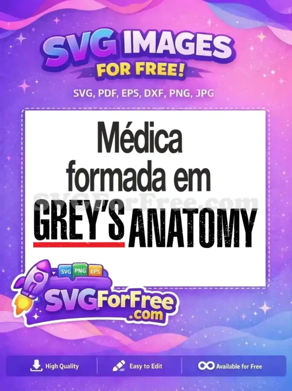Free Medica Formada Free Grey's Anatomy Series Free SVG 1
