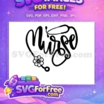 Free elegant black stethoscope Free pretty flower accent Nurse Quotes Free SVG - Instant Download