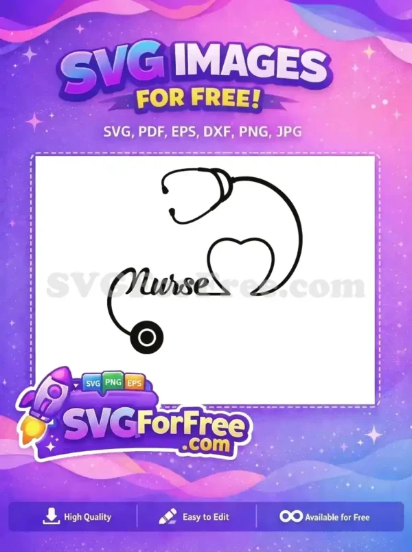 Free Stethoscope Heart Free Nurse Medical Quote Free SVG