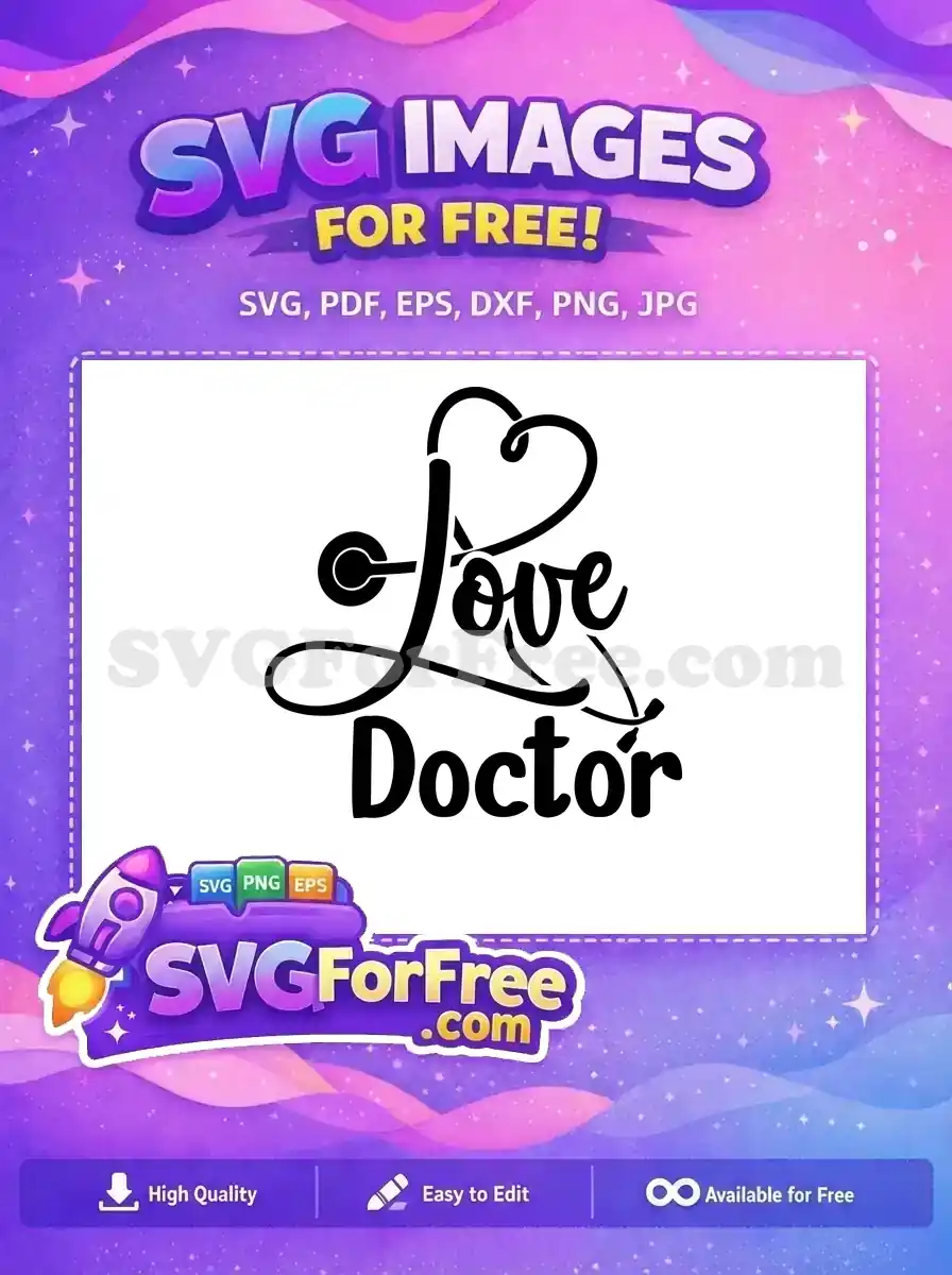 Free Stethoscope Heart Free Love Doctor Script Nurse Quotes Free SVG