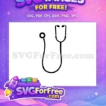 Free Black Stethoscope Free Medical Equipment Doctor Nurse Quotes Design Free SVG - Instant Download