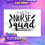 Free Stethoscope Free Syringe Doctor Nurse Squad Quotes Free SVG - Instant Download