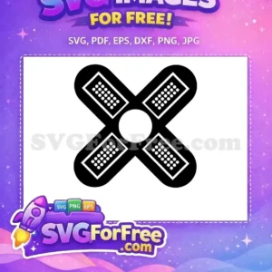 Free Black Bandage Cross Free Dotted First Aid Doctor Nurse Free SVG