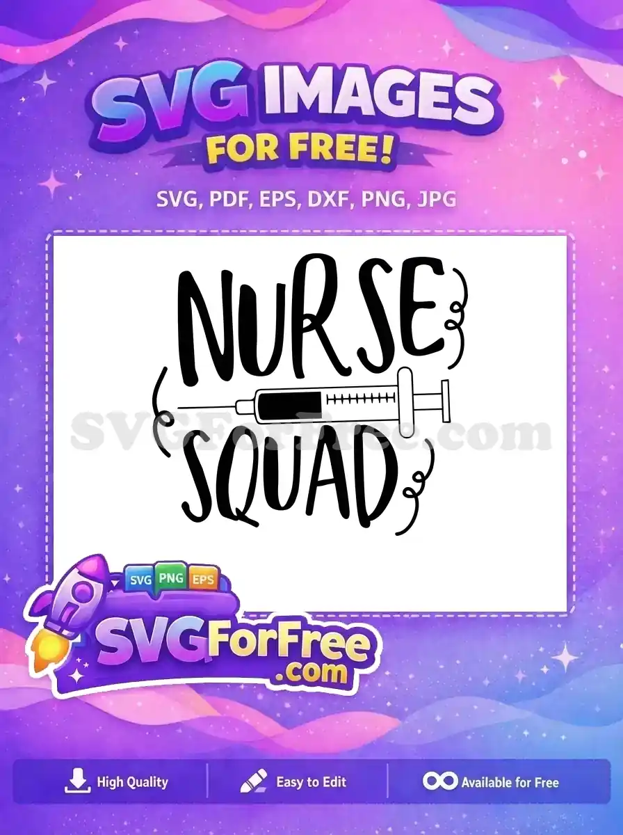 Free Nurse Squad Free Syringe Design Medical Quote Free SVG