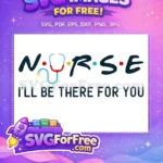 Free Blue Stethoscope Free Friends TV Show Nurse Quote Free SVG - Instant Download