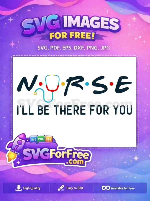 Free Blue Stethoscope Free Friends TV Show Nurse Quote Free SVG