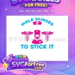 Free Masked Male Nurse Free Pink Caduceus Funny Nurse Quotes Free SVG - Instant Download