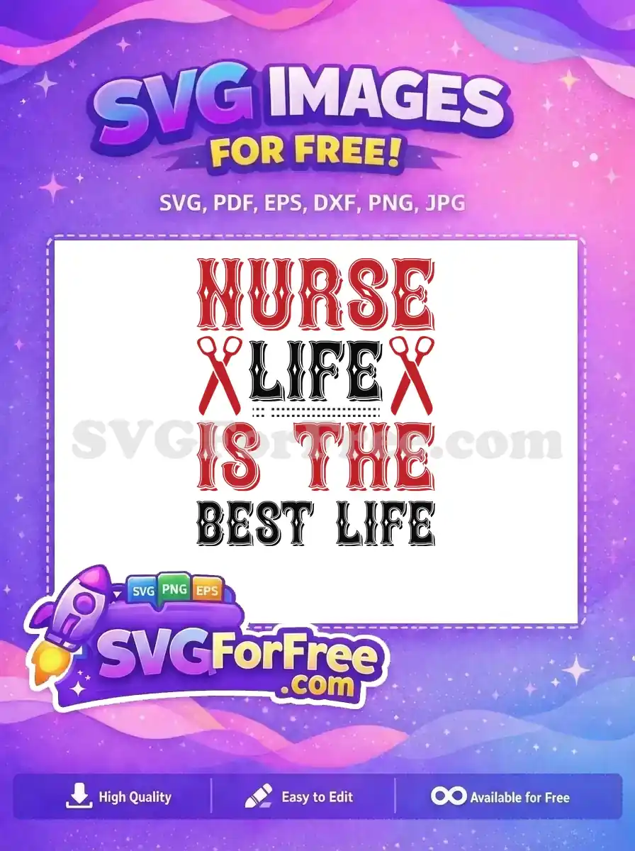 Free Nurse Life Free Red Scissors Doctor Nurse Free SVG