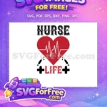Free Heartbeat Monitor Free Red Life Doctor Free SVG - Instant Download