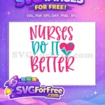 Free Pink Teal Nurses Free Heartbeat ECG Quotes Free SVG - Instant Download