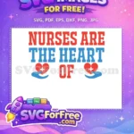 Free Red Blue Nurse Quote Free Caring Hands Medical Doctor Free SVG - Instant Download