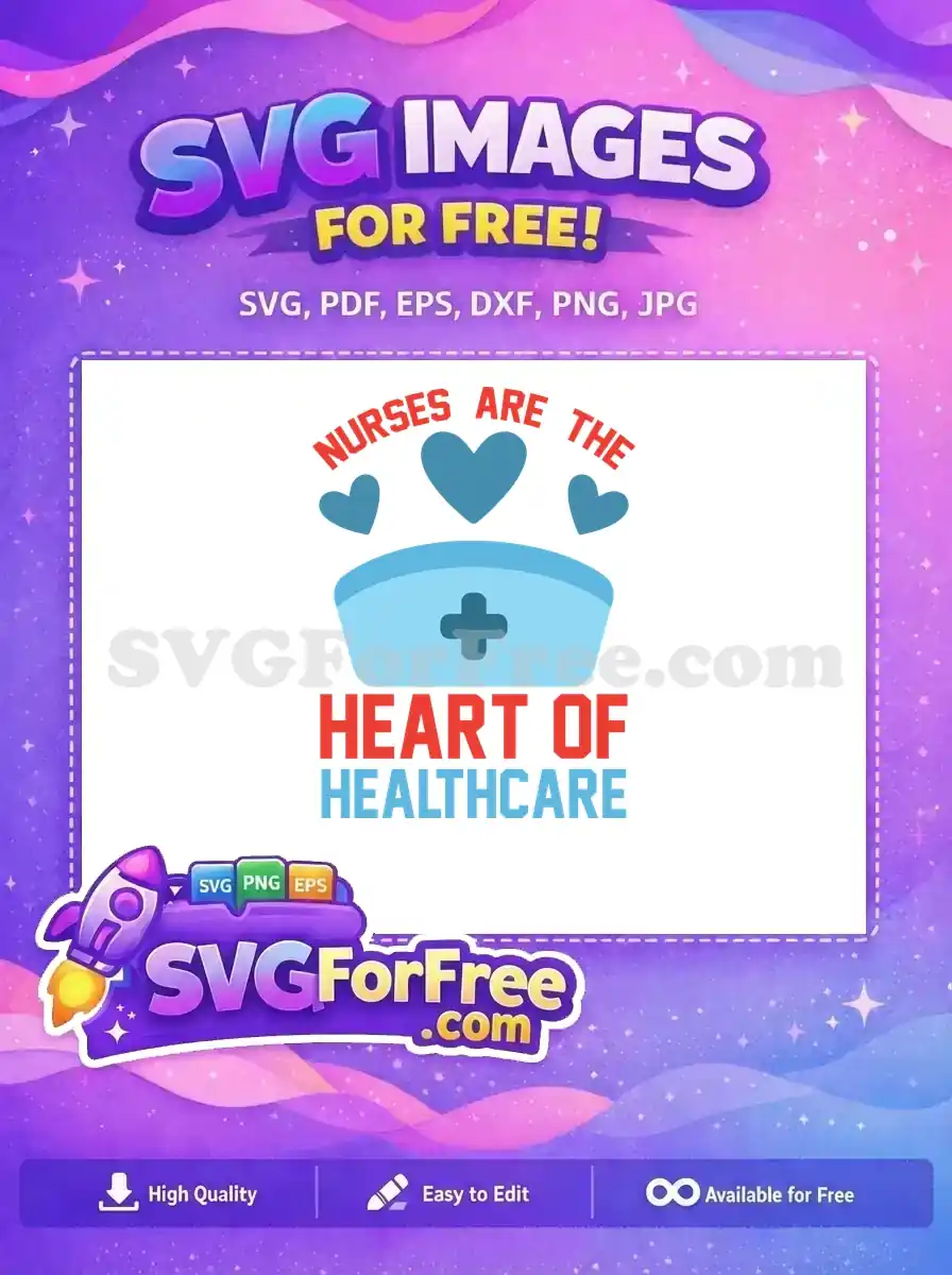 Free Red Nurse Quote Free Blue Cap Hearts Doctor Nurse Free SVG