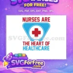 Free Red Cross Free Heart Healthcare Nurse Quote Free SVG - Instant Download