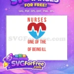 Free Red Heartbeat Design Free Blue ECG Line Nurse Quote Free SVG - Instant Download
