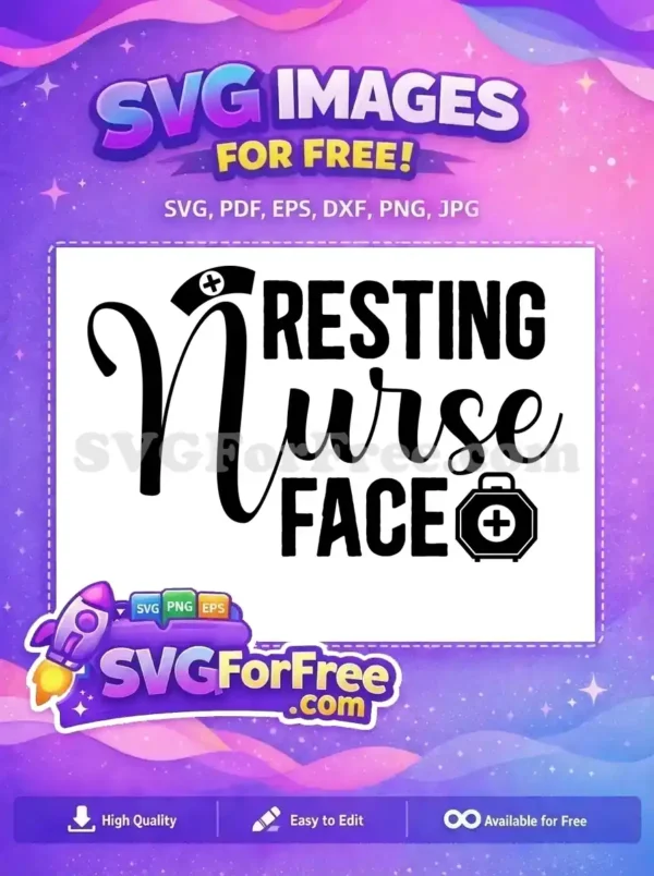 Free Nurse Cap Free Kit Resting Face Free SVG