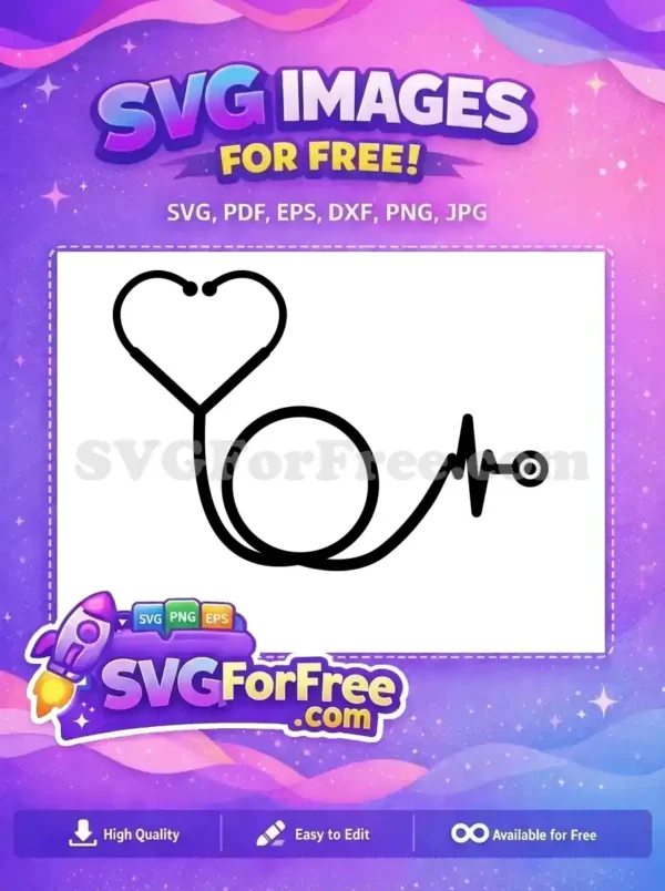 Free Stethoscope Heart Free EKG Pulse Doctor Nurse Medical Free SVG