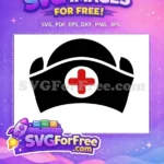 Free Black Nurse Hat Free Red Cross Logo Doctor Nurse Design Free SVG - Instant Download