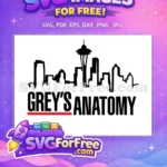 Free Seattle Skyline Free Space Needle Grey's Anatomy Free SVG 2 - Instant Download