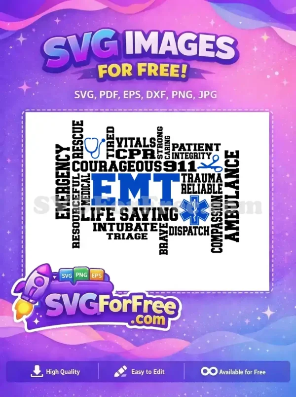 Free Stethoscope Scissors Free Blue EMT Design Free SVG