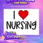 Free Red Heart Design Free Bold Nursing Font Doctor Nurse Free SVG - Instant Download