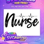 Free Black Nurse Script Free Heartbeat Line Doctor Nurse Free SVG - Instant Download