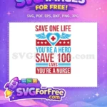 Free Red Blue Nurse Hero Free Winged Heart Doctor Nurse Free SVG - Instant Download