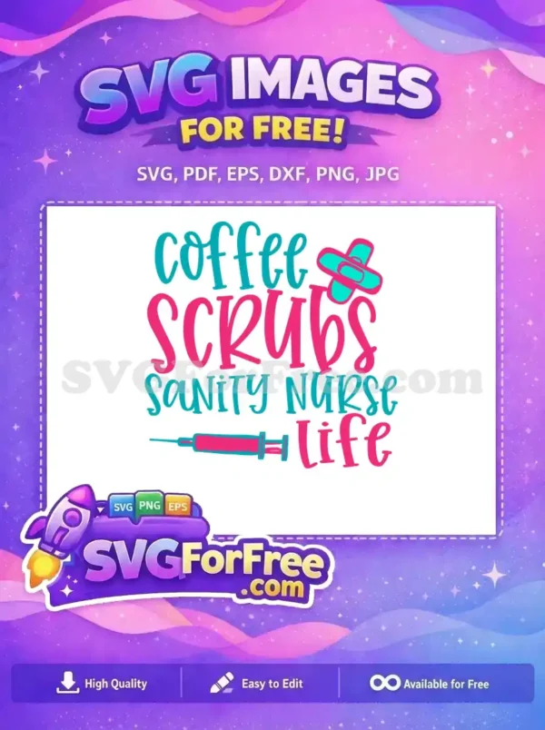 Free Teal Coffee Free Syringe Bandage Doctor Nurse Quotes Free SVG
