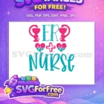 Free Pink ER Free Heartbeat Nurse Doctor Quotes Free SVG - Instant Download