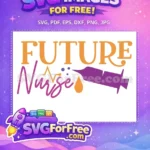 Free Orange Future Free Purple Nurse Syringe Medical Free SVG - Instant Download