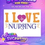 Free Orange Love Free Heartbeat Nursing Nurse Quotes Free SVG - Instant Download