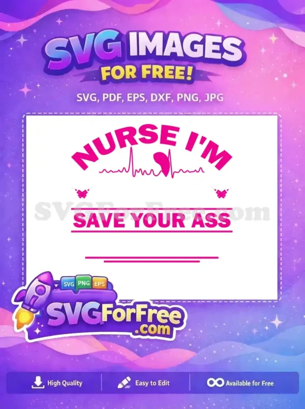 Free Sassy Nurse Quote Free Pink Heartbeat Syringes Doctor Nurse Quotes Free SVG
