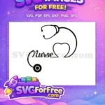 Free Stethoscope Outline Free Nurse Heart Doctor Nurse Quotes Free SVG - Instant Download