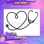 Free Stethoscope Free Heart Doctor Nurse Quotes Free SVG - Instant Download