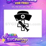 Free Black Nurse Hat Free Syringe Cross Doctor Nurse Quotes Free SVG - Instant Download