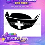 Free Black Nurse Cap Free White Cross Doctor Free SVG - Instant Download