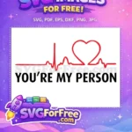 Free Red Heartbeat Free My Person Doctor Nurse Quotes Free SVG - Instant Download