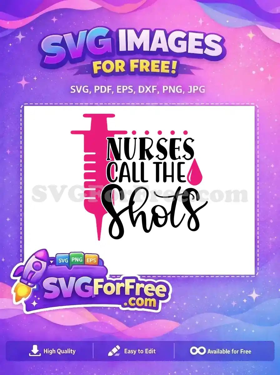 Free Pink Syringe Free Nurse Shots Quote Free SVG