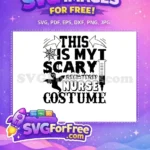 Free Scary Registered Nurse Free Ghost Syringe Halloween Free SVG - Instant Download