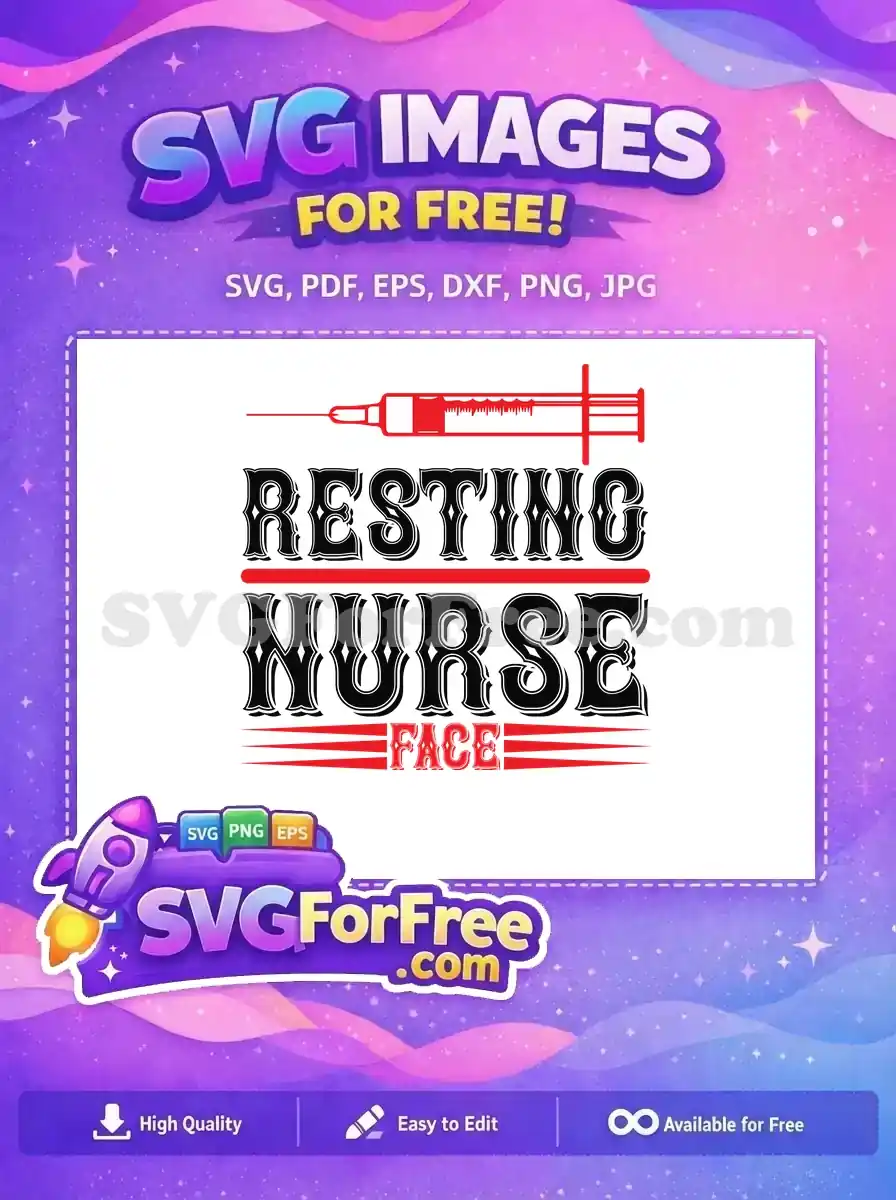 Free Red Syringe Free Resting Nurse Medical Quote Free SVG