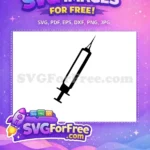 Free Black Syringe Free Medical Injection Doctor Nurse Quotes Free SVG 2 - Instant Download
